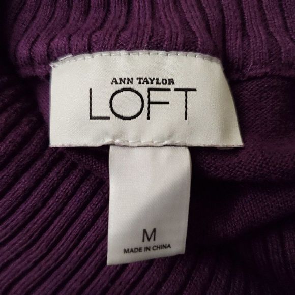 LOFT Purple Cowl Neck Sweater - Picture 5 of 5